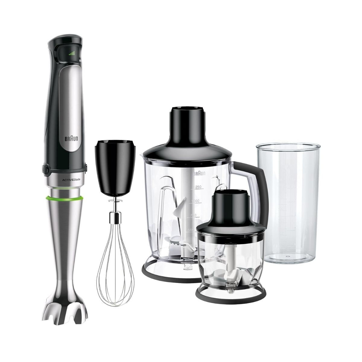 Batidora de mano Braun MQ7045X 1000W cuchilla acero con accesori