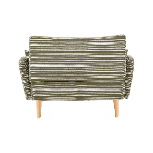 Sofá de 2 lugares - moderno, confortável, com apoios de braços e bolsa de armazenamento - verde azeitona