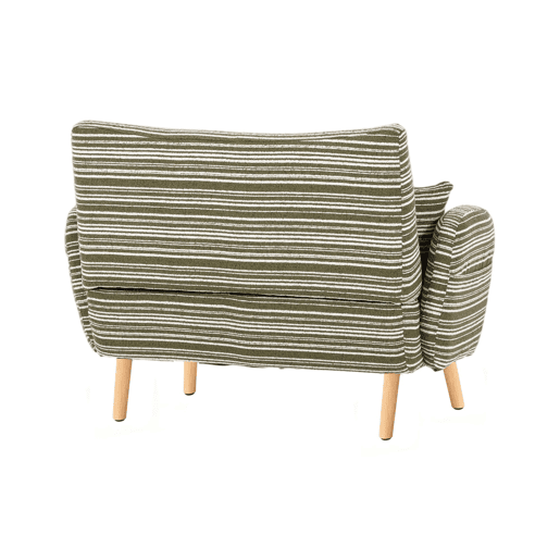 Sofá de 2 lugares - moderno, confortável, com apoios de braços e bolsa de armazenamento - verde azeitona