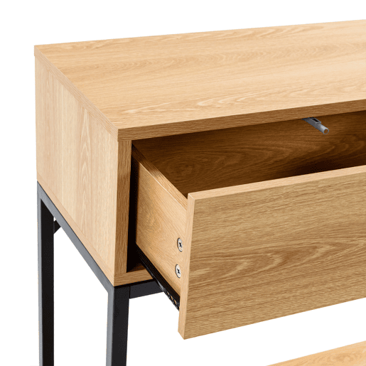 Mesa consola Auri 2 gavetas efeito Carvalho Mesa consola Auri 2 gavetas efeito Carvalho