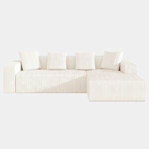 Sofá modular de 3 lugares - estilo Cloud, assento profundo, moderno - Branco