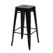 4x taburetes de bar de diseño industrial en metal 4x taburetes de bar de diseño industrial en metal Negro