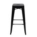 4x taburetes de bar de diseño industrial en metal 4x taburetes de bar de diseño industrial en metal Negro