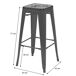 4x taburetes de bar de diseño industrial en metal 4x taburetes de bar de diseño industrial en metal Negro