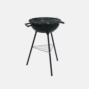 Churrasqueira redonda portátil a carvão, Ø39cm Preto - 69x49x46 cm