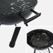 Barbacoa de carbón, Ø39cm Barbacoa de carbón, Ø39cm Negro
