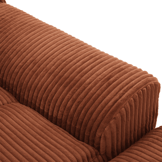 Sofá relax - Estofado moderno com bolsos laterais e almofada - Laranja