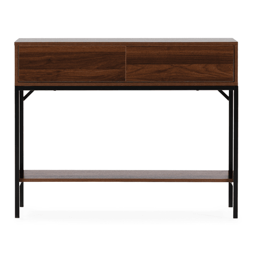 Mesa consola Auri 2 gavetas efeito Nogueira Mesa consola Auri 2 gavetas efeito Nogueira