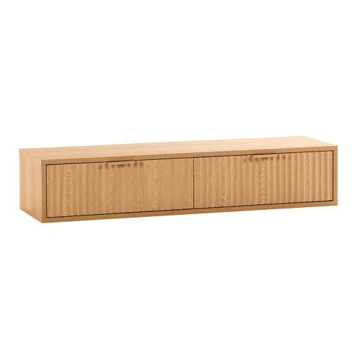 Mesa consola suspensa Lluvia 2 gavetas efeito Carvalho Mesa consola suspensa Lluvia 2 gavetas efeito Carvalho
