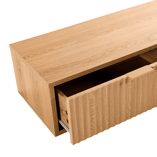Mesa consola suspensa Lluvia 2 gavetas efeito Carvalho Mesa consola suspensa Lluvia 2 gavetas efeito Carvalho