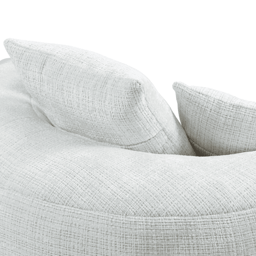Sofá Lazy Individual - Resistente, Encosto Alto, 3 Almofadas, Interior e Exterior - Bege