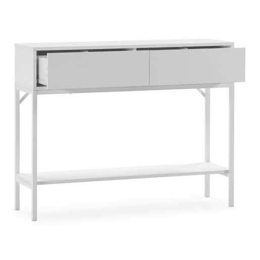 Mesa consola Auri 2 gavetas cor Branco Mesa consola Auri 2 gavetas cor Branco