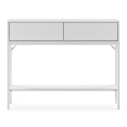 Mesa consola Auri 2 gavetas cor Branco Mesa consola Auri 2 gavetas cor Branco