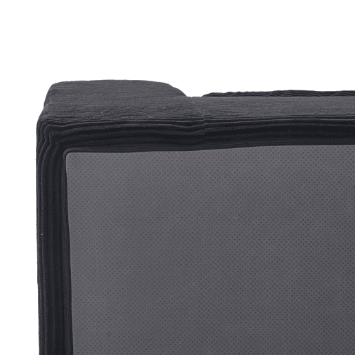 Sofá de tecido de 2 lugares - moderno, minimalista, confortável com almofadas - preto