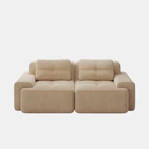 Sofá modular Boneless de 2 lugares - confortável, moderno, tipo nuvem, sofá-cama - bege