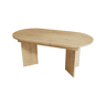Mesa de jantar extensível 120160x80 cm - 4-6 pessoas, cantos arredondados, estilo simples - Carvalho