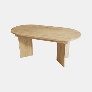 Mesa de jantar extensível 120160x80 cm - 4-6 pessoas, cantos arredondados, estilo simples - Carvalho