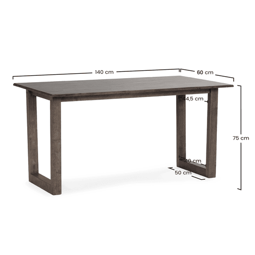 Mesa de jantar Chipre 140 cm cor Nogueira