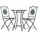 Conjunto mesa y 2 sillas de mosaico y forja Conjunto mesa y 2 sillas de mosaico y forja Negro/ Verde