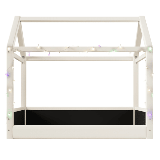 Cama de dia estofada 90x200 - com luzes LED - Bege
