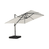 Guarda-sol retangular excêntrico, 3x4m + base com peso 50x50cm Cru - 380x259x286 cm
