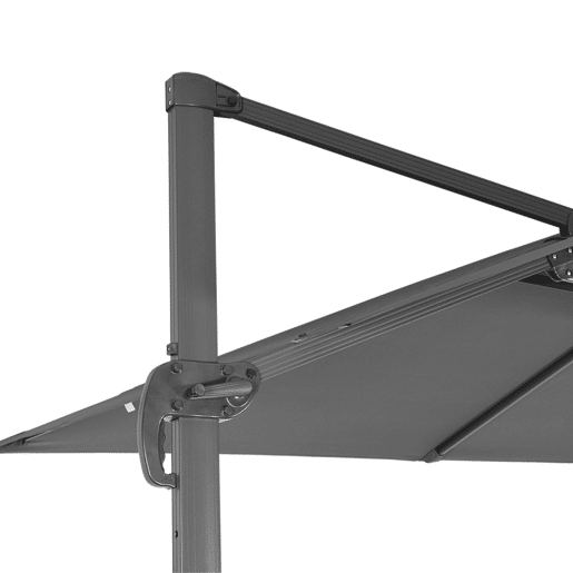 Guarda-sol retangular excêntrico, 3x4m + base com peso 50x50cm Cinza - 380x259x286 cm