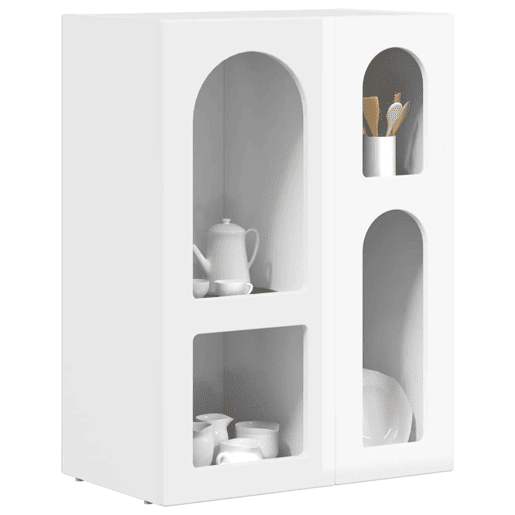Bufete - Móvei de apoio Branco Brilhante 59 x 35 x 80.5 cm Madeira processada pt1676