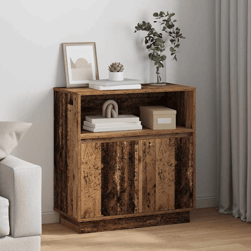 Aparador - Bufete - Móvei de apoio LED Madeira antiga 71 x 34,5 x 75 cm pt4167