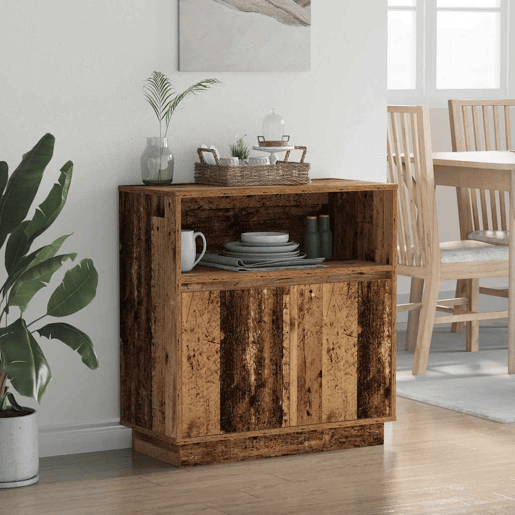 Aparador - Bufete - Móvei de apoio LED Madeira antiga 71 x 34,5 x 75 cm pt4167