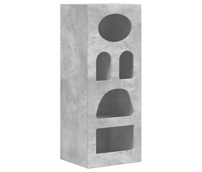 Aparador - mueble de almacenamiento gris concreto 40 x 35 x 100,5 cm madera de ingeniería es4055