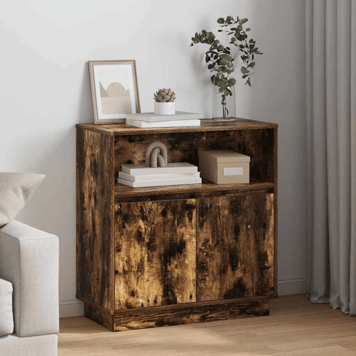 Aparador - Bufete - Móvei de apoio LED Carvalho Defumado 71 x 34,5 x 75 cm pt4184