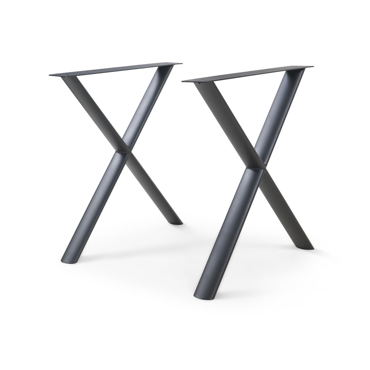 Set de 2 patas de mesa klixjö 72x70 cm - negro [en.casa]