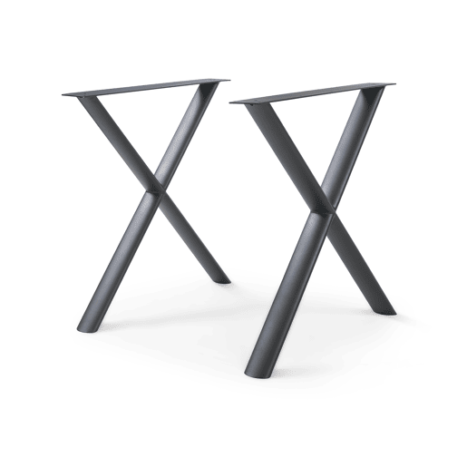 Conjunto de 2 quadros de mesa Klixjö em aço forma de X 72x70x10 cm preto en.casa
