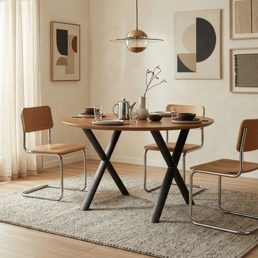 Conjunto de 2 quadros de mesa Klixjö em aço forma de X 72x70x10 cm preto en.casa