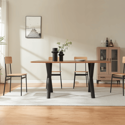 Conjunto de 2 quadros de mesa Klixjö em aço forma de X 72x70x10 cm preto en.casa