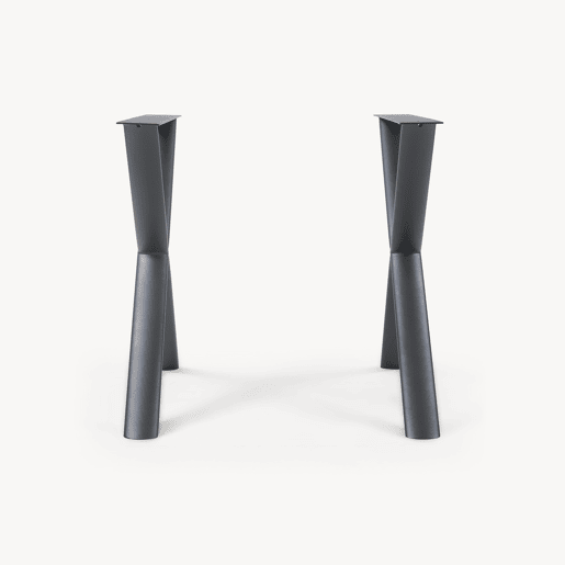 Conjunto de 2 quadros de mesa Klixjö em aço forma de X 72x70x10 cm preto en.casa