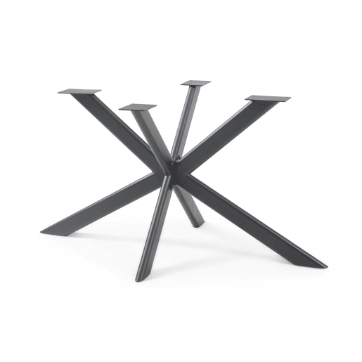 Estrutura de mesa Svallersun plano-oval aço 140x78x72 cm preto en.casa
