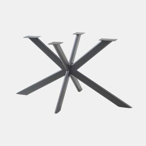 Estrutura de mesa Svallersun plano-oval aço 140x78x72 cm preto en.casa