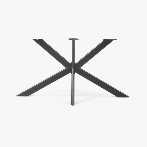Estrutura de mesa Svallersun plano-oval aço 140x78x72 cm preto en.casa