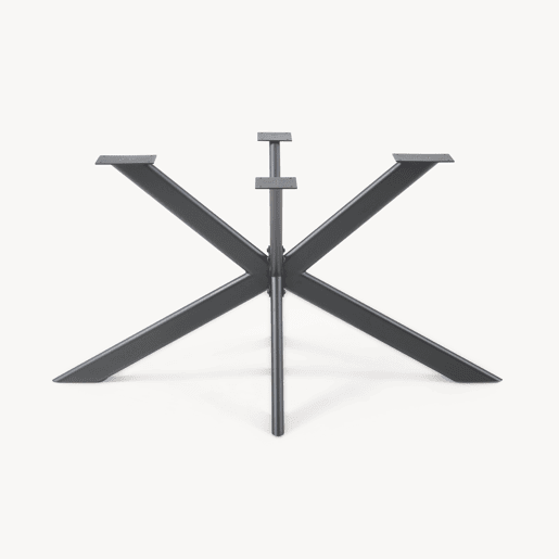 Estrutura de mesa Svallersun plano-oval aço 140x78x72 cm preto en.casa