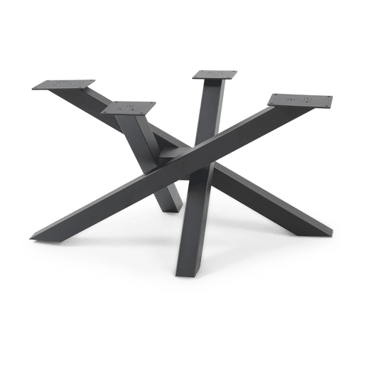 Estrutura de mesa Umala Forma de Estrela aço 80x49x43 cm preto en.casa