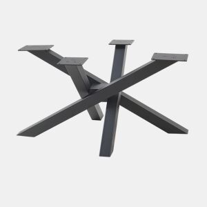 Estrutura de mesa Umala Forma de Estrela aço 80x49x43 cm preto en.casa