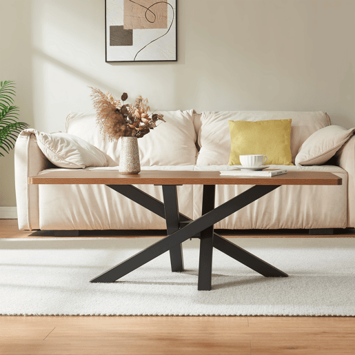 Estrutura de mesa Umala Forma de Estrela aço 80x49x43 cm preto en.casa