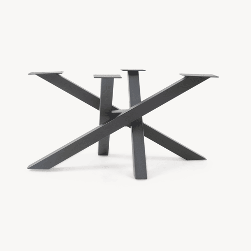 Estrutura de mesa Umala Forma de Estrela aço 80x49x43 cm preto en.casa