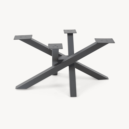Estrutura de mesa Umala Forma de Estrela aço 80x49x43 cm preto en.casa