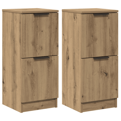 Aparadores - Bufetes - Móveis de apoio 2pcs 30x30x70cm derivados madeira carvalho artisiano pt5240