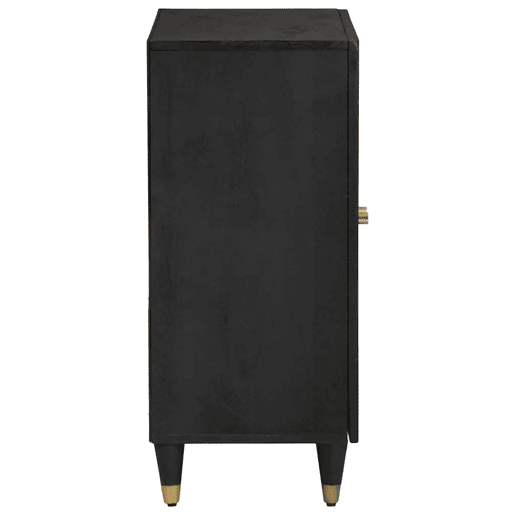 Bufete - Móvei de apoio Preto 60 x 33 x 75 cm Madeira de manga maciça pt4796