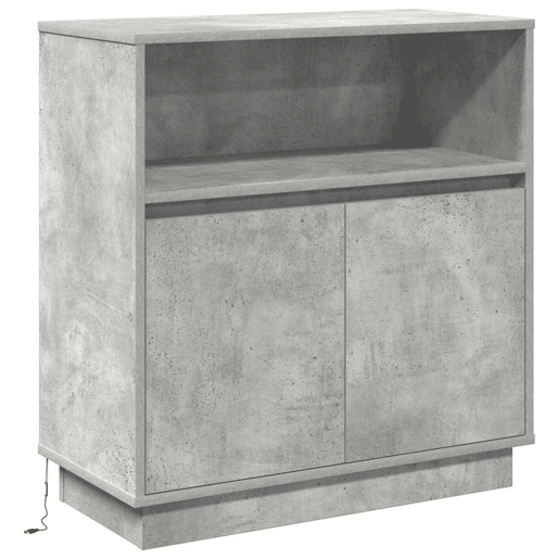 Aparador - Bufete - Móvei de apoio LED Cinzento cimento 71 x 34,5 x 75 cm pt4140