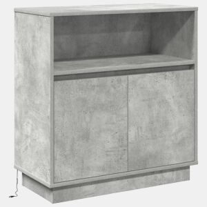 Aparador - Bufete - Móvei de apoio LED Cinzento cimento 71 x 34,5 x 75 cm pt4140