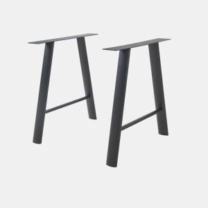 Conjunto de 2 quadros de mesa Hullem aço em forma de A 72x70x10 cm preto en.casa